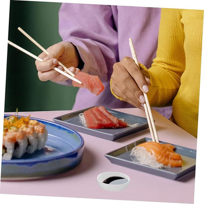 VOSAREA 6pcs Ceramic Appetizer Dishes Multi-purpose Sauce Seasoning Plates for Dipping Elegant Design for Parties Small Plates for Condiments and Snacks