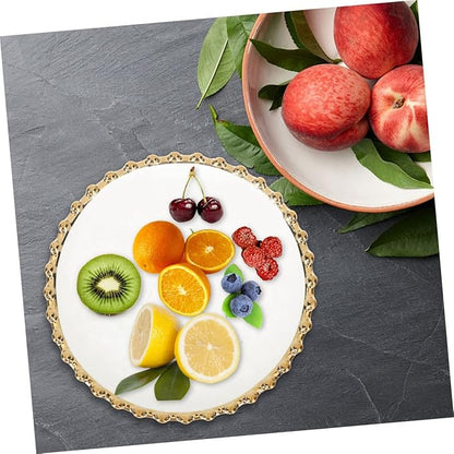 STOBAZA Ceramic and Appetizer Plate White Round Dessert Dish for Home Restaurant Party Use Stable Food Serving Plate