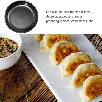 VALICLUD Melamine Appetizer Plates 2pcs round Snack Dessert Dishes Lightweight Sturdy Plastic Serving Tray for Sushi and Small Bites Home Kitchen Use