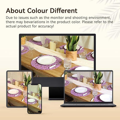 AHHFSMEI Paper Braided Round Placemats Set of 6 Natural Non-Slip Heat Resistant Table Mats for Dining Tables Woven Indoor Outdoor Place mats(Purple)