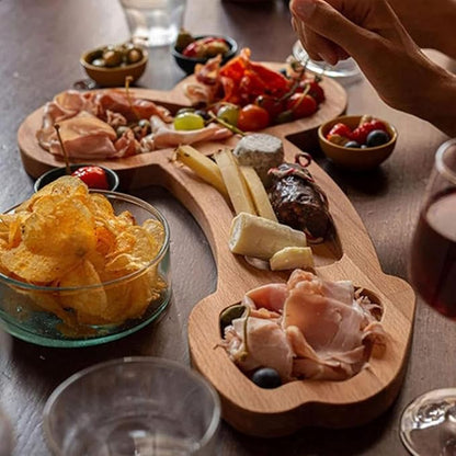Bachelorette Party Decorations, Wood Hen Aperitif Board Cutlery Tray Bachelorette Party Naughty Plate Fruit Tray Appetizer Plate for Bridal Shower Party Supplies,L