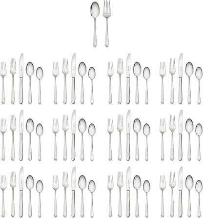 Henckels Milena 62-pc 18/10 Stainless Steel Flatware Set, Service for 12