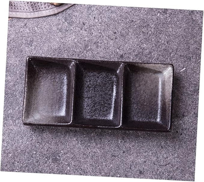 KICHOUSE 2pcs Ceramic Sauce Dishes with Versatile Square Shape Appetizer Plates for Dipping Sauces Fruits and Snacks Home Restaurant and Entertaining