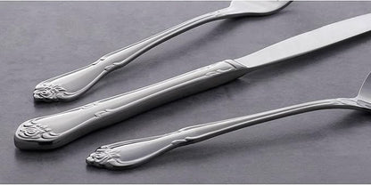 Oneida Silverware Set, True Rose Everyday Flatware Teaspoons Set, Service For 4, 18/0 Stainless Steel, 5.97 x 1.26-Inch, Dishwasher Safe, Mirror Finish, Utensils Set, Tea spoon (Silver, 4 Piece)