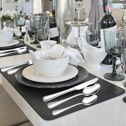 Silverware Set for 8,SANLUNS 40-Pieces Heavy Duty Stainless Steel Flatware Utensils Cutlery Set, Steak Knife/Spoons/Forks, Wedding Housewarming Gift Service for 8,Mirror Polished, Dishwasher Safe