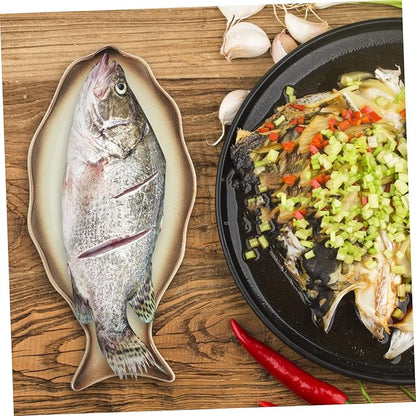 OUNONA Ceramic Fish Plate Japanese Style Serving Dish for Home Restaurant Decorative Food Plate for Desserts Appetizers Snacks for Parties Gatherings Easy to Clean