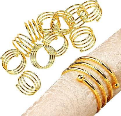 Napkin Holder Set of 12 Handmade Matal Dining Table Napkin Ring Classic Everyday Thanksgiving Holiday Christmas Festive Party Gift Farmhouse Décor