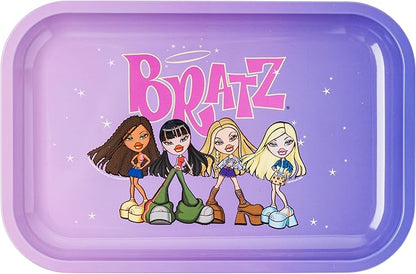 Silver Buffalo Bratz Tin Tray Featuring Yasmin, Cloe, Jade, Sasha, and The Bratz Logo, 11.3" x 7.4"