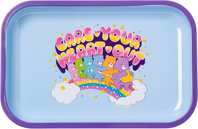 Care Bears TIN Tray: Immerse Yourself in The heartwarming World with The Silver Buffalo Tin Tray, Boasting Dimensions of 11.3" x 7.4".