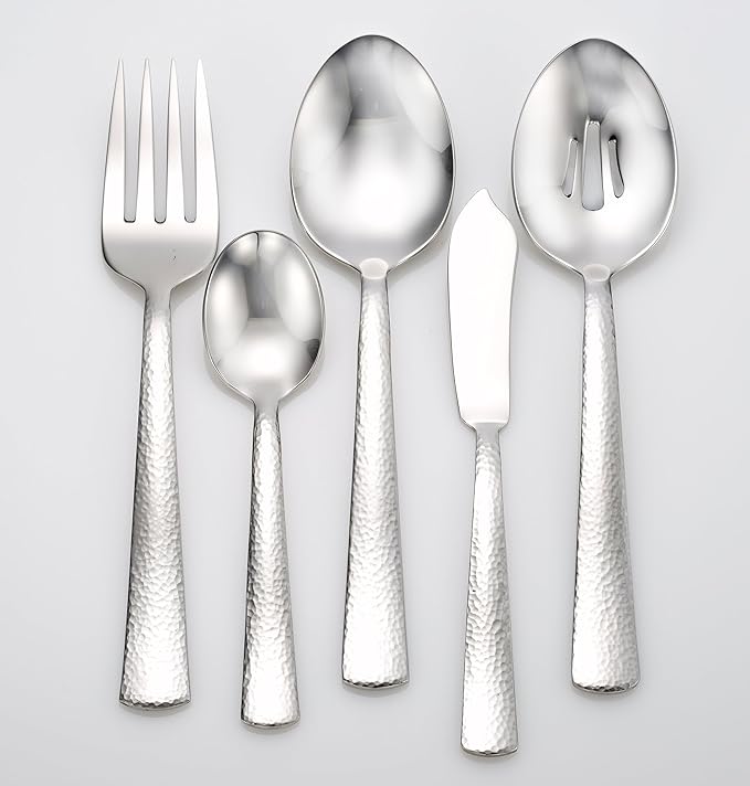 Liberty Tabletop Pinehurst 65-piece 18/10 Flatware Set Service for 12, Includes Serving Pieces Made in USA