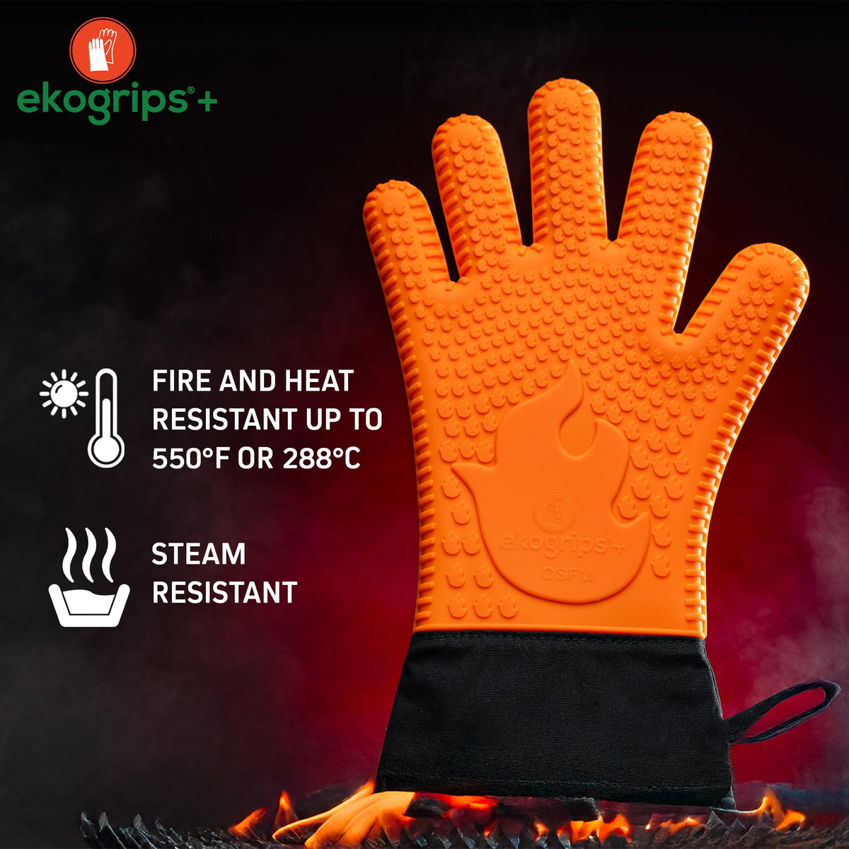 Ekogrips Plus Oven Gloves with Fingers (2 Count)