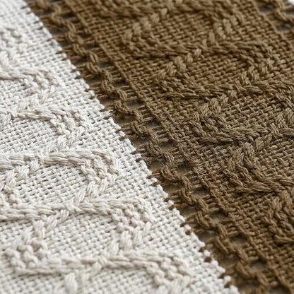 Artoid Mode Light Coffee Farmhouse Rustic Table Runner, Seasonal Holiday Hollow Kitchen Dining Table Decoration for Home Party Decor 12x72 Inch