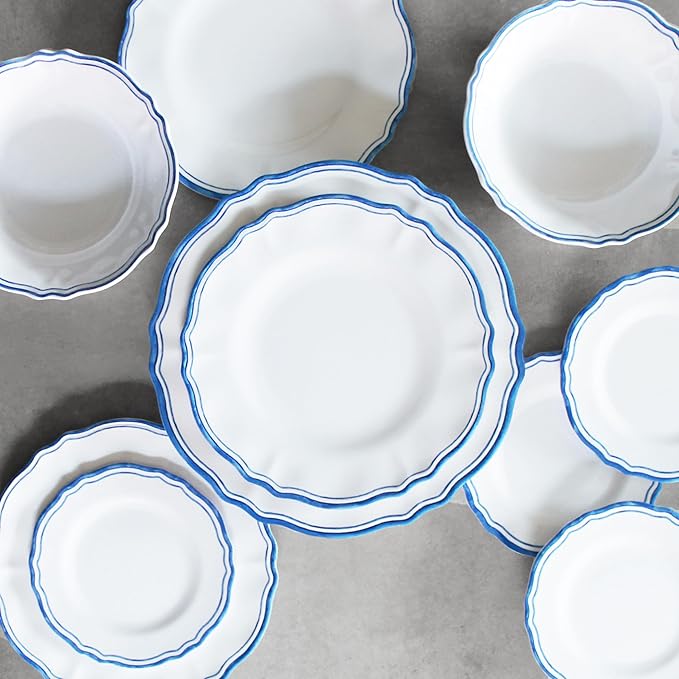 Le Cadeaux Melamine 6 inch Appetizer Plates, Set of 4, Maison