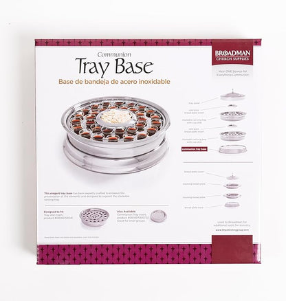 Broadman Church Supplies RemembranceWare Communion Tray Base, Silver