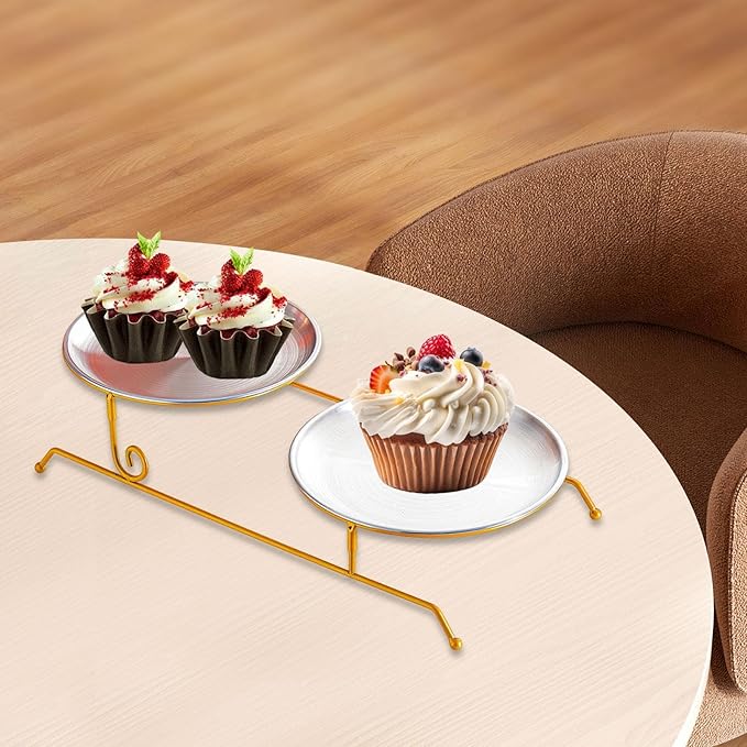 Detachable Fruit Tray, Storage Tray, Serving Dishes, Trays, Organizer Plates, for Hotel and Home Decoration, Silver