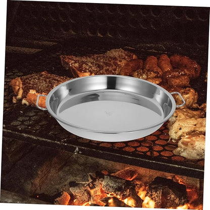 Hemoton Stainless Steel Baking Pan Snack Plate Food Storage Tray Serving Plate for Home Pastry Serving Tray