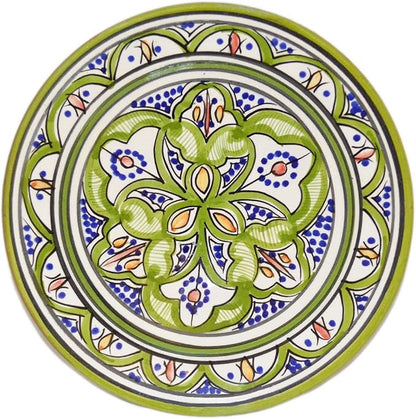 Treasures Of Morocco Ceramic Plates Moroccan Handmade Appetizer Tapas Serving Decorative 9 inches Round