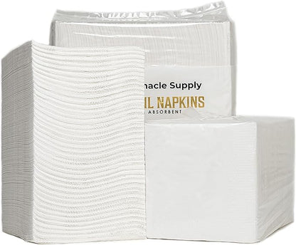 500 Pack Cocktail Napkins Paper - Quality 3-Ply White Beverage Napkins - Restaurant, Event, Bar Napkins - Perfect Size Dessert Napkins - Party Napkins Bulk - Elegant Wedding Napkins Disposable