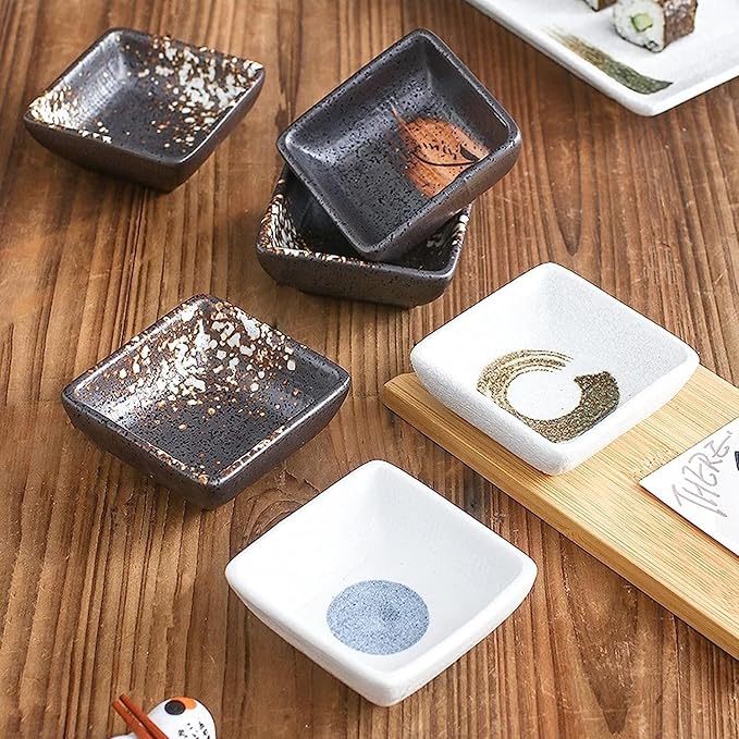Dipping Dish Dip Bowls Snack Bowls Ceramic Dipping Sauces Multifunctional Porcelain With Dishes Tableware Japanese Japanese Bowl Home Sauces Appetizer Plate Seasoning Dish (Color : D)