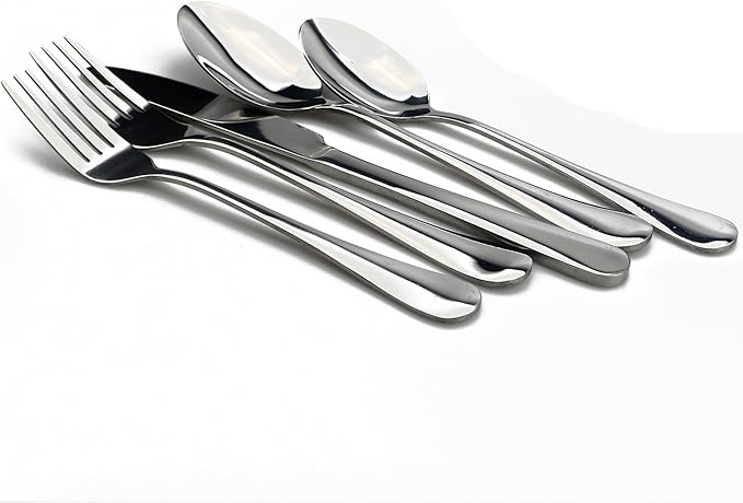 30-Piece 18/0 Stainless Steel Classical Flatware Set, Mirror Polishing Silver, Service for 6