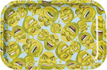 Silver Buffalo Shrek Face Pattern Tin Tray 11" x 7"