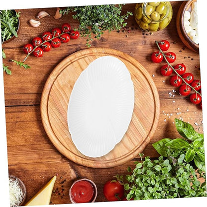Angoily Porcelain Plate Ceramic Soup Dish for Elegant Table Settings Decorative Element for Food Photography Special Occasions Versatile Serving Tray for Pastries Sandwiches