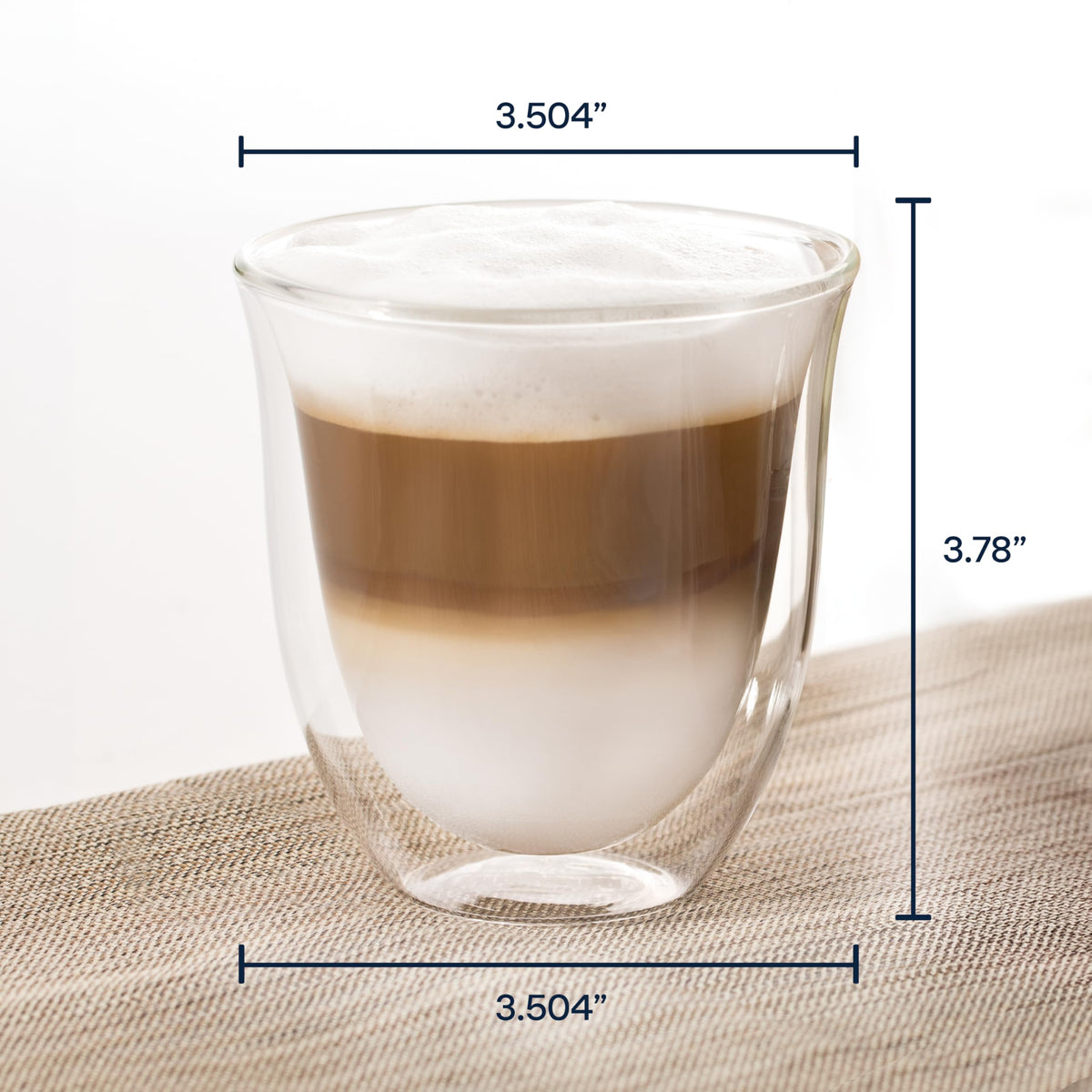 America 5513296661 Creamy Collection Double Walled Thermo Cappuccino Glasses (s/6 cappuccino glasses)