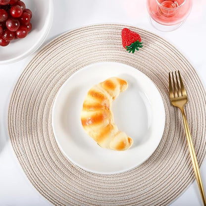 6 Pieces Ceramic Dessert Plates,7 inch White Appetizer Plates,Round Dessert Salad Plate,Porcelain Dinner Plate,Ceramic Serving Dishes for Appetizers Salad Cake, Set of 6 Small White Plates