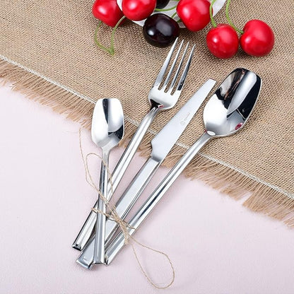 silverware set, 18/10 stainless steel flatware set for 12, 60-piece set, flatware sets with serving utensils, tableware set for dining restaurant hotel