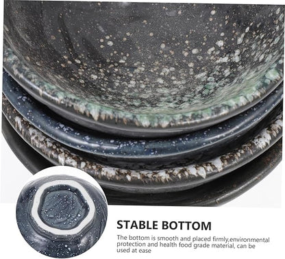 LIFKOME 4pcs Dipping Plates Ceramic Seasoning Dishes Sauce Holders for Restaurants Homes