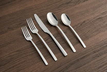Cambridge Silversmiths Beacon Mirror 45 Piece Flatware Set, Service for Eight, silver