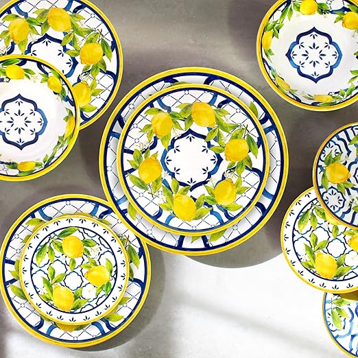 Le Cadeaux Appetizer Plates - Set of 4 - Palermo - 6.5 in. (097PAL)