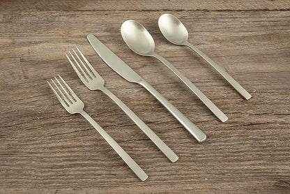 Cambridge Silversmiths Beacon Champagne Satin 20 Piece Flatware Set, Service for 4, Champagne Gold