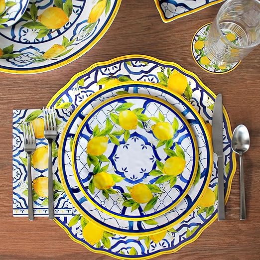 Le Cadeaux Appetizer Plates - Set of 4 - Palermo - 6.5 in. (097PAL)