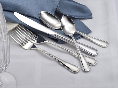 Liberty Tabletop Classic Rim 45 Piece Flatware Set for 8 Made in USA