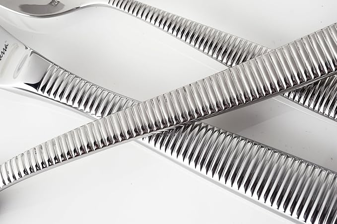 Fortessa Ringo 18/10 Stainless Steel Flatware Serving Fork, Silver