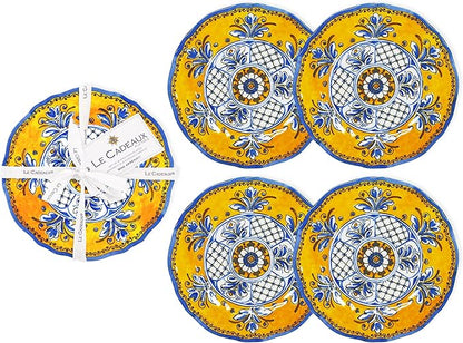 Le Cadeaux 097BEN Benidorm Appetizer Plates Set of 4, 6 inches, Multicolor