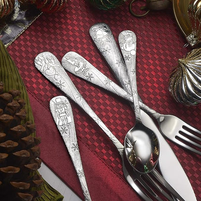Liberty Tabletop Holidays 65pc Flatware Set Service For 12 Serving Set Included MADE IN USA