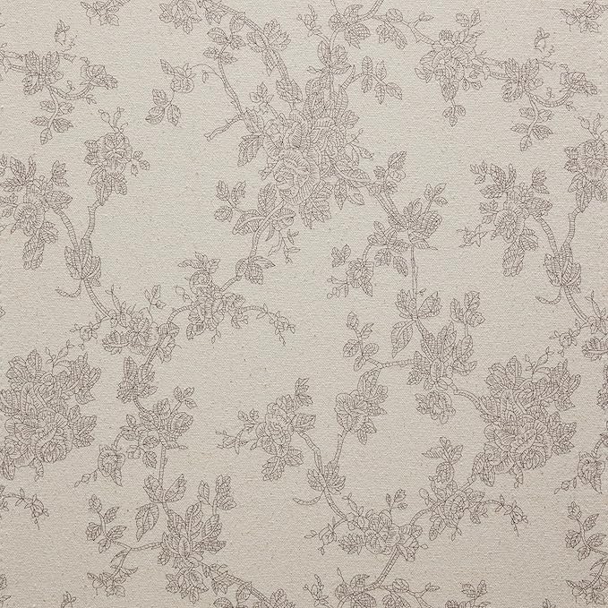 100% Cotton French Pastoral Table Runners, 13x72 Inch Grey Farmhouse Table Runners 72 Inches Long, Vintage Flowers Print Home Decors